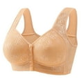 thumbnail image 1 of Yuanlong Daisy Bras For Older Women Front Closure Breathable Bra Wireless Full Coverage Everyday Back Smoothing Lace Bras, 1 of 6