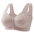 thumbnail image 1 of Yuanlong Daisy Bras For Older Women Front Closure Breathable Bra Wireless Full Coverage Everyday Back Smoothing Lace Bras, 1 of 8