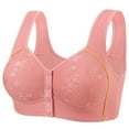 thumbnail image 1 of Yuanlong Daisy Bras For Older Women Front Closure Full Coverage Bra Support And Comfort Wireless Back Smoothing T Shirt Bra, 1 of 3