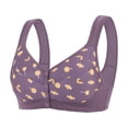 thumbnail image 1 of Yuanlong Daisy Bras For Older Women Front Closure Printed Supportive Full Coverage Bra For Lift And Shape Comfort Fit Bra, 1 of 6