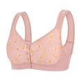 thumbnail image 1 of Yuanlong Daisy Bras For Older Women Front Closure Printed Supportive Full Coverage Bra For Lift And Shape Comfort Fit Bra, 1 of 6