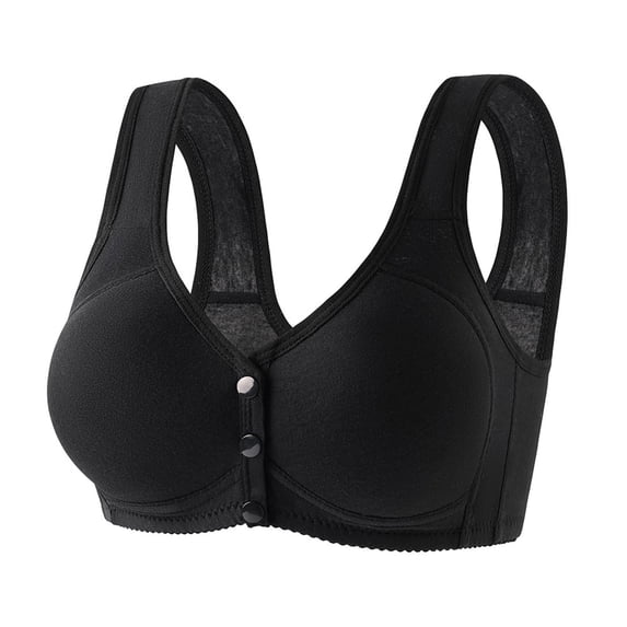Yuanlong Daisy Bras For Seniors Front Closure Wireless Full Coverage Bras Soft Cup Gentle Lift Everyday Comfort Sleep Bras