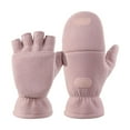 thumbnail image 1 of Yuanlong Gloves Adults Solid Windproof Convertible Flip Cover Mittens For Cold Weather Outdoor Handwear Warm Use Mittens, 1 of 3