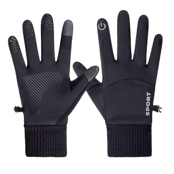 Yuanlong Gloves Sporty Touchscreen Non Slip Plus Velvet Warm Gloves Winter Outdoor Riding Running Warm Gloves For Unisex