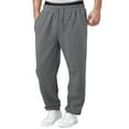 thumbnail image 1 of Yuanlong Men Pants Solid Straight Wide Leg Men'S Joggers Sweat Pants Fall Outing Sports Gym Large Trousers With Pockets, 1 of 9
