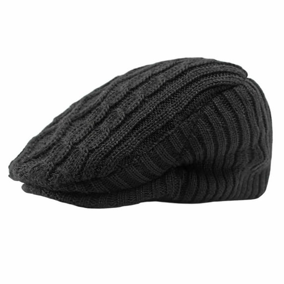 Yuanlong Men Woolen Beret Hats Retro Style Knitted Texture Newsboy Caps Warm Comfortable Stylish Daily Casual Forward Cap