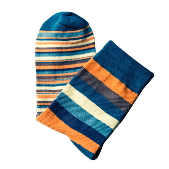 Yuanlong Men's Crew Socks Colorful Striped Socks Stylish Stretchy Classic Indoor Outdoor Activities Hosiery