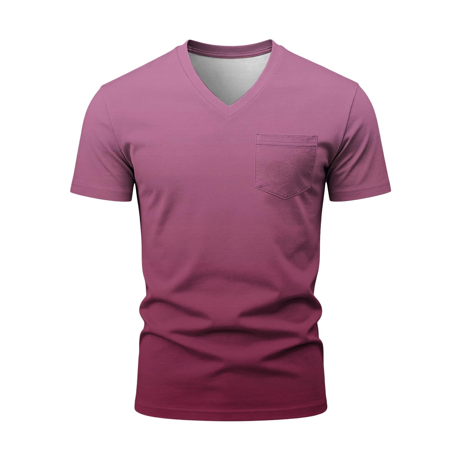 Yuanlong Men's T-Shirts Gradient Color Short Sleeve Tee Shirts With ...