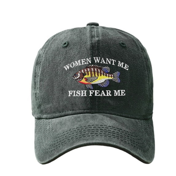 Yuanlong Mens Baseball Cap Vintage Washed Cotton Letter Embroidery Soft Adjustable Dad Hat Fishing Camping Outdoor Sun Hat