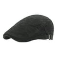 thumbnail image 1 of Yuanlong Mens Beret Hats Corduroy Textured Solid Color Flat Newsboy Caps Early Spring Fashion Hat with Adjustable Buckle, 1 of 6