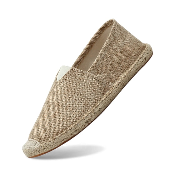 Yuanlong Mens Casual Shoes Canvas Slip-On Espadrille Flats Lightweight Minimalist Daily Wear Canvas Loafers