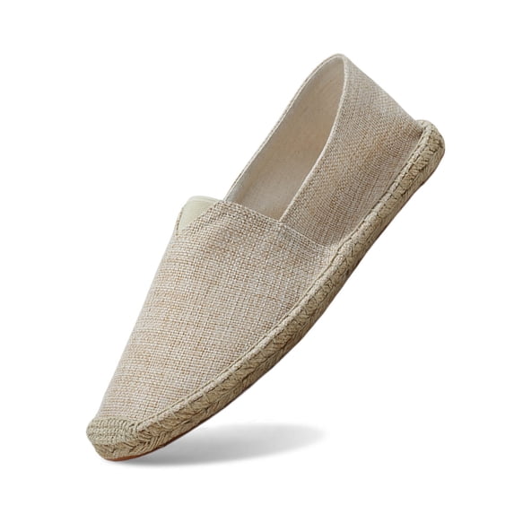Yuanlong Mens Casual Shoes Canvas Slip-On Espadrille Flats Lightweight Minimalist Daily Wear Canvas Loafers