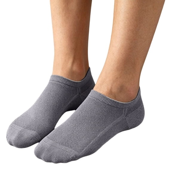 Yuanlong Mens No Show Socks 5 Pack Mesh Low Cut Invisible Socks Breathable Stretch Summer Daily Casual Walking Socks