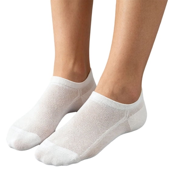 Yuanlong Mens No Show Socks 5 Pack Mesh Low Cut Invisible Socks Breathable Stretch Summer Daily Casual Walking Socks