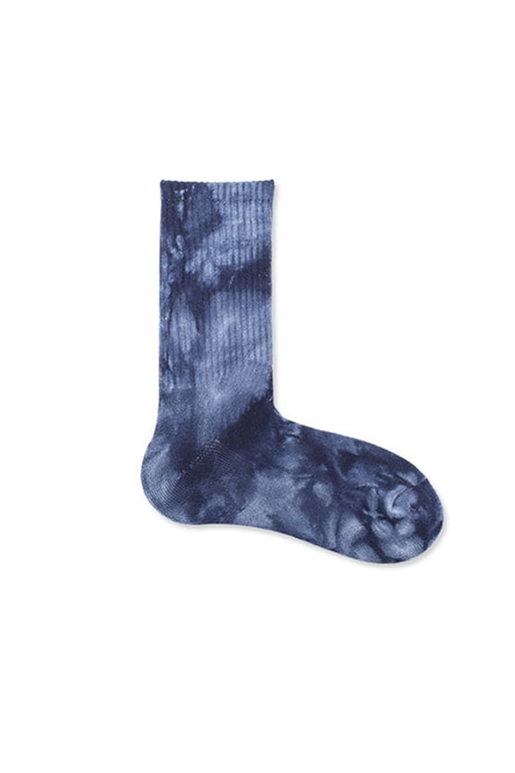 Socks Autumn Winter Unisex Versatile Tie-Dye Thermal Mid Tube Socks Workout Non Towel Bottom Athletic Socks