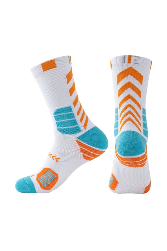 Socks Mens And Womens Casual Towel Bottom Medium Tube Athletic Socks Workout Breathable Running Socks One Size