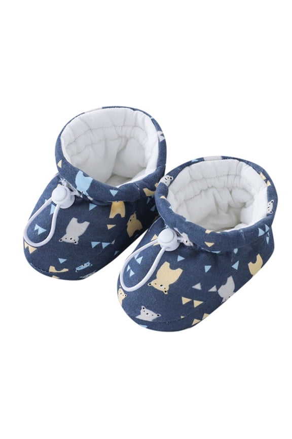 Socks Newborns Non-Slip Adjustable Drawstring Lined Socks Winter Learning To Walk Out Babies Covers Foot Socks