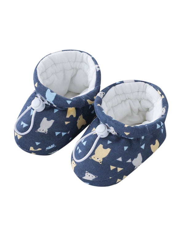 Socks Newborns Non-Slip Adjustable Drawstring Lined Socks Winter Learning To Walk Out Babies Covers Foot Socks