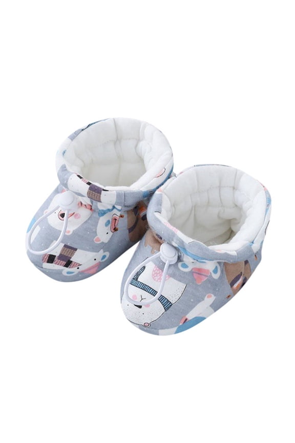 Socks Newborns Non-Slip Adjustable Drawstring Lined Socks Winter Learning To Walk Out Babies Covers Foot Socks