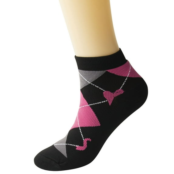 Yuanlong Socks Unisex Cancer Awareness Ribbon Printed Ankle Socks Outdoor Sport Running Short Tube Socks One Size