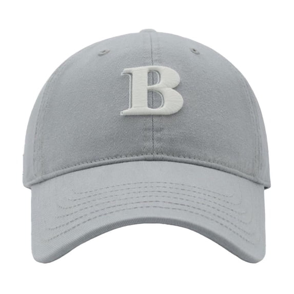 Yuanlong Unisex Baseball Cap B Letter Embroidery Cap Adjustable Size Curved Brim Versatile Sports Cap
