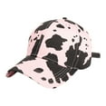 thumbnail image 1 of Yuanlong Unisex Baseball Cap Cow Print Curved Brim Cap Round Top Adjustable Size Stylish Streetwear Sports Tennis Hat, 1 of 2