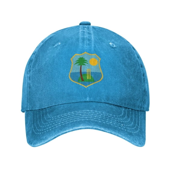 Yuanlong Unisex Baseball Cap Cricket Fans Logo Print Washed Adjustable Breathable Vintage Dad Cap Cricket Sports Outdoor Sun Hat