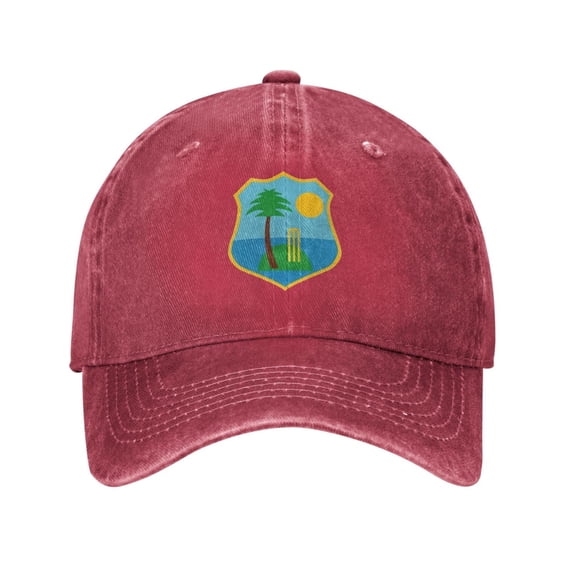 Yuanlong Unisex Baseball Cap Cricket Fans Logo Print Washed Adjustable Breathable Vintage Dad Cap Cricket Sports Outdoor Sun Hat