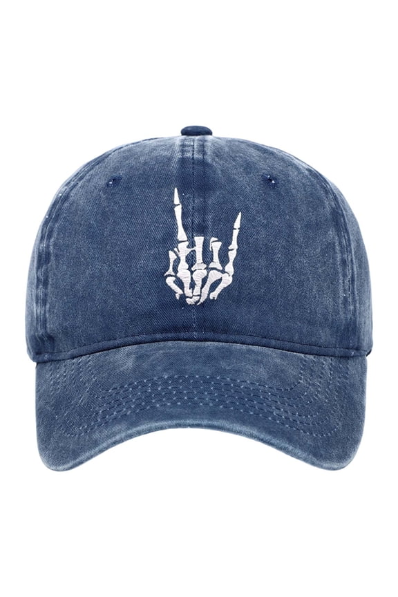 Unisex Baseball Cap Finger Print Breathable Washed Cotton Adjustable Sun Cap Stylish Outdoor Sports Hat