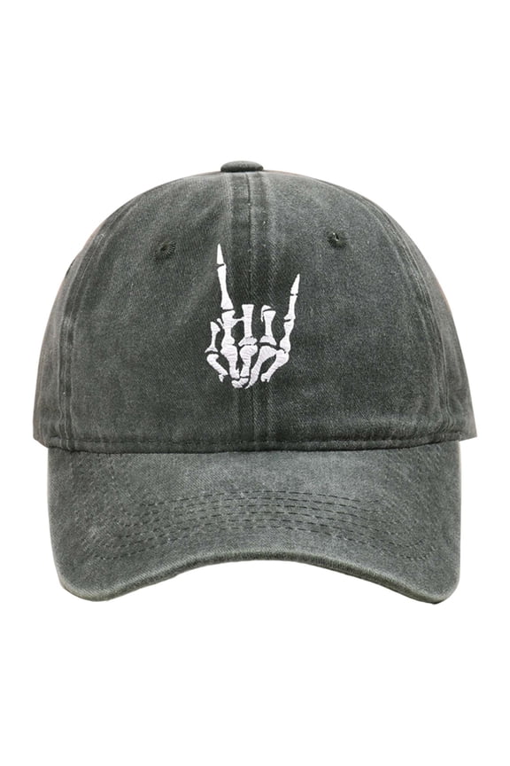 Unisex Baseball Cap Finger Print Breathable Washed Cotton Adjustable Sun Cap Stylish Outdoor Sports Hat