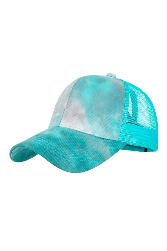 Unisex Baseball Cap Gradient Blended Curved Brim Cap Breathable Adjustable Outdoor Sports Sun Hat