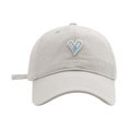thumbnail image 1 of Yuanlong Unisex Baseball Cap Heart Embroidered Cap Soft Top Adjustable Sizes Stylish Minimalist Hiking Headwear, 1 of 4