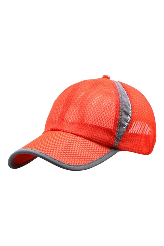 Unisex Baseball Cap Mesh Color Block All Seasons Cap Curved Brim Adjustable Running Hiking Headwear