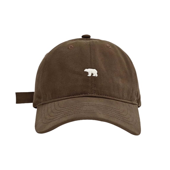 Yuanlong Unisex Baseball Cap Mini Polar Bear Embroidery Sun Hat Adjustable Breathable Stylish Casual Travel Outdoor Headwear