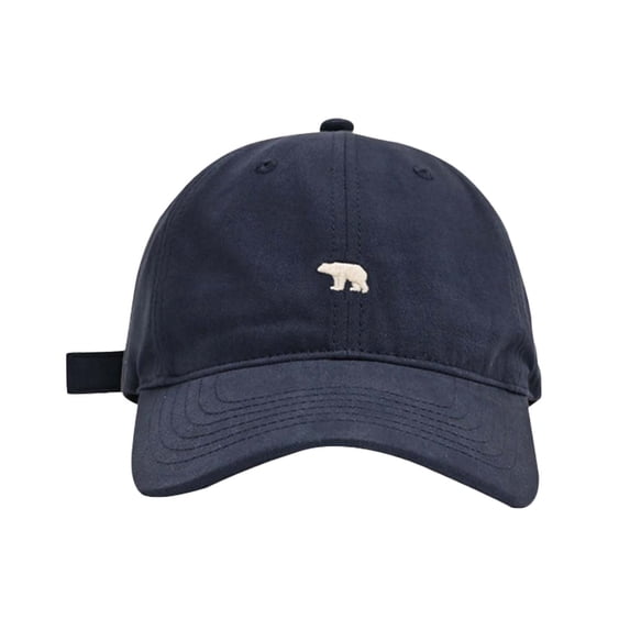 Yuanlong Unisex Baseball Cap Mini Polar Bear Embroidery Sun Hat Adjustable Breathable Stylish Casual Travel Outdoor Headwear