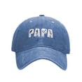 thumbnail image 1 of Yuanlong Unisex Baseball Cap Papa Letter Embroidery Washed Vintage Dad Cap Adjustable Curved Brim Outdoor Sport Sun Hat, 1 of 5