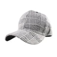 thumbnail image 1 of Yuanlong Unisex Baseball Cap Plaid Curved Brim Cap Adjustable Size Stylish Classic Outdoor Activities Sun Hat, 1 of 2
