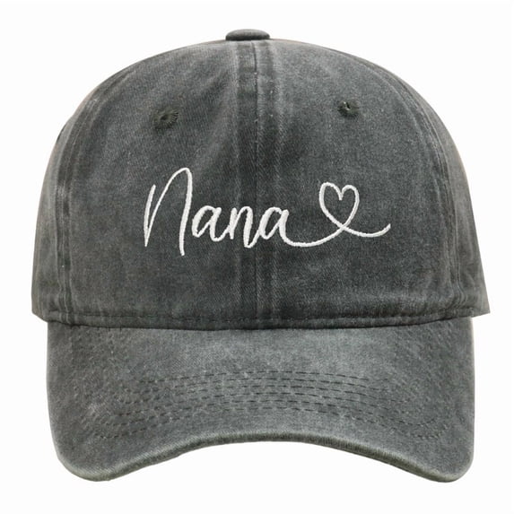 Yuanlong Unisex Baseball Cap Washed Cotton Classic Nana Letter Embroidery Hat Casual Outdoor Daily Headwear