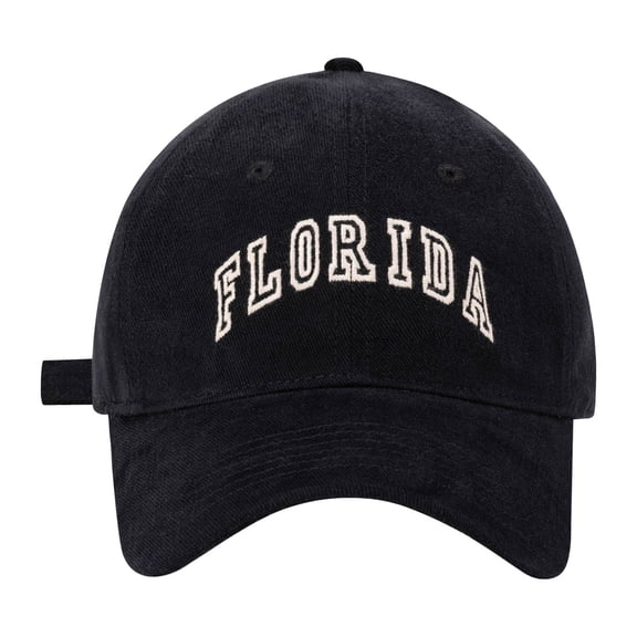Yuanlong Unisex Baseball Caps Adjustable Design Curved Brim Letter Print Cap Dome Top Versatile Outdoor Wear Headwear