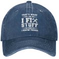 thumbnail image 1 of Yuanlong Unisex Baseball Caps Distressed Washed Printed Curved Brim Baseball Cap Stylish Adjustable Hat, 1 of 2