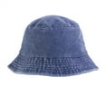 thumbnail image 1 of Yuanlong Unisex Bucket Cap Washed Cotton Retro Stylish Sun Cap Soft Breathable Casual Street Travel Headwear, 1 of 2