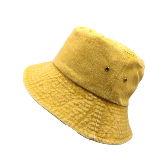 Yuanlong Unisex Bucket Hat Washed Denim Sun Hat Breathable Sun Protection Casual Cozy Headwear