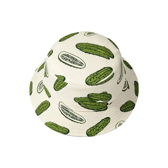 Yuanlong Unisex Bucket Hat Wide Brim All Over Print Sun Hat Stylish Beach Travel Daily Activities Hats