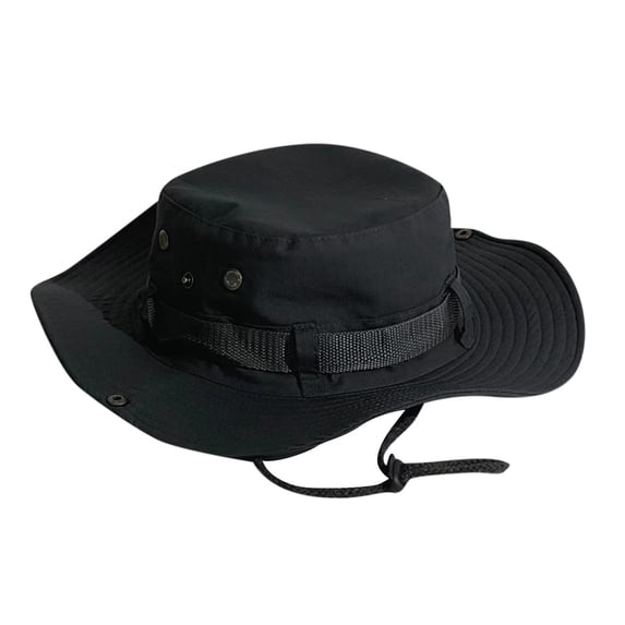Yuanlong Unisex Bucket Hat Wide Brim Boonie Hat With Chin Strap Outdoor Hiking Camping Summer Sun Hat
