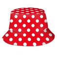 thumbnail image 1 of Yuanlong Unisex Bucket Hat Wide Brim Polka Dot Sun Hat Classic Stylish Daily Outdoor Streetwear Hat, 1 of 4