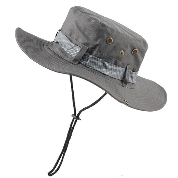 Yuanlong Unisex Bucket Hat With Adjustable String Wide Brim Outdoor Hats Breathable Travel Sun Hat