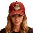 thumbnail image 1 of Yuanlong Unisex Christmas Baseball Cap Santa Printed All-Season Cap Vintage Washed Outdoor Sports Headwear, 1 of 5