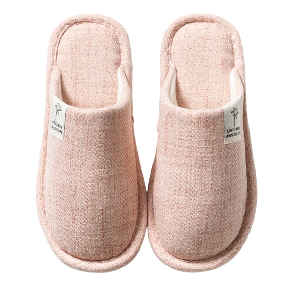 Yuanlong Unisex Cotton Slippers Winter Warm Plush House Slippers Thick Sole Non- Indoor Floor Slippers For Men Women