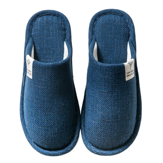 Yuanlong Unisex Cotton Slippers Winter Warm Plush House Slippers Thick Sole Non- Indoor Floor Slippers For Men Women