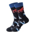 thumbnail image 1 of Yuanlong Unisex Crew Socks Ocean Series Print Colorful Pattern Socks Soft Trendy Holiday Casual Hosiery, 1 of 3